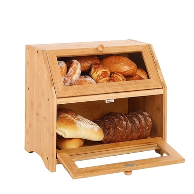 Direct 2 Tier Novel Design Nachhaltige Bambusbrot-Lagerbox mit Schublade