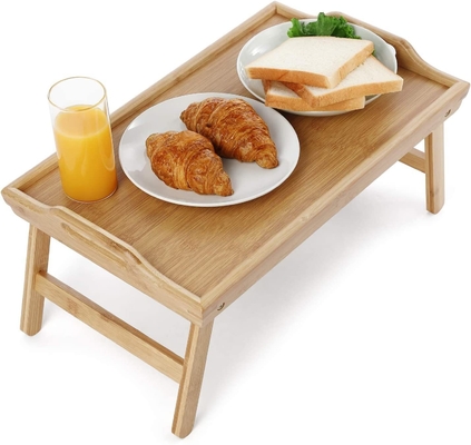 Portable Bambus Frühstück Abendessen Schreib- oder Zeichentisch mit Klappbeinen