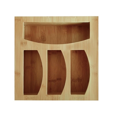 Benutzerdefiniertes Logo Bambus-Ziplock-Tasche-Speicher-Organisator mit 30x30x7.6cm Maßen
