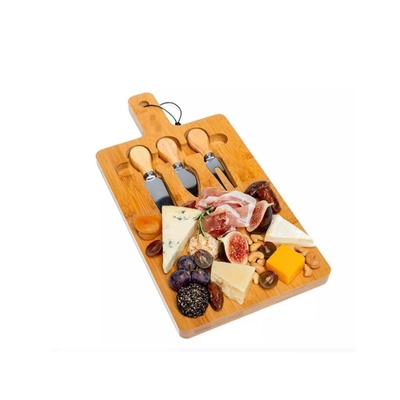 USA Lagerhaus Bamboo Charcuterie Schublade Set mit Messern und Schneidblöcken