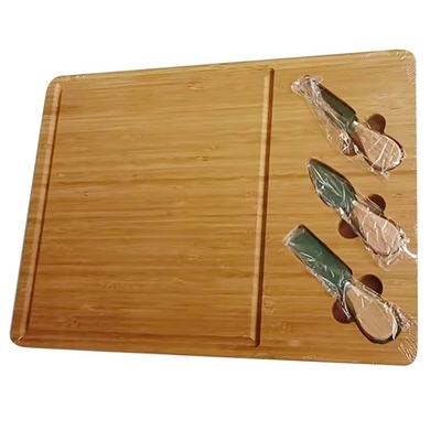 Bambusholz Käsebrett und 3-Messer-Set ideal für die Schaffung einer atemberaubenden Käse-Display