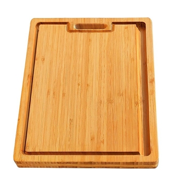 43.7x32x1.5cm Bambus-Großplatten-Schnittbrett mit Saft-Schlitz Einfach und nachhaltig