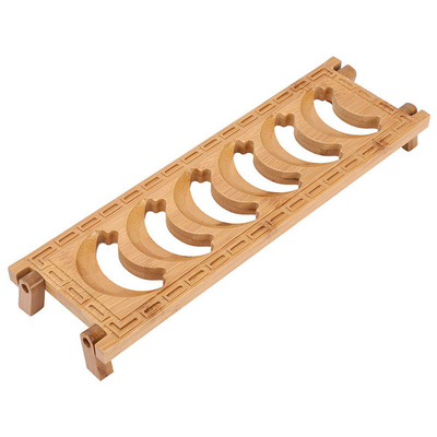 CE / EU zertifizierte Rechteck Bambus 6 Gitter Teetasse Halter für Kung Fu Tee Set Zubehör