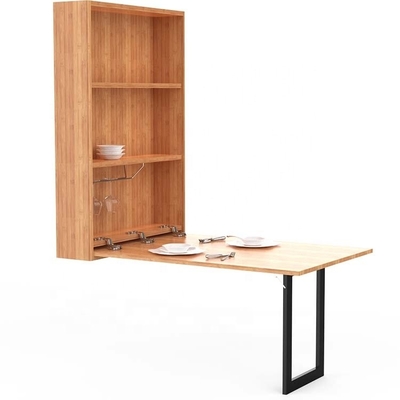 Wandmontierte Massivholz-Bamboo-Lager Schrank Küche Klappschrank für Besteck