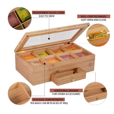 Stylische Make-up-Schreibtisch-Organisator 8 Abteilungen 1 Schublade für Bürsten Augenschatten Lotionen Lippenstift Nagellack