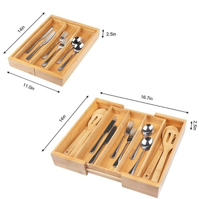 Multifunktionale 5-Gitter-Bamboo-Style-PC-Speicher für Geschirr 35,6 x 27,9 x 6,4 cm