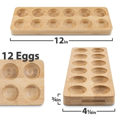 Custom Logo Eierfach für Milchshake Speicher in Kühlschrank Direkt Bambus Safe Display Rack