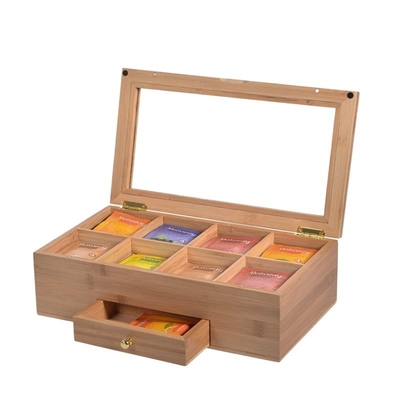 Verwandeln Sie Ihre Eitelkeit mit Bambus-Lager und Schubladen 3-6L 33 x 19 x 10,2 cm