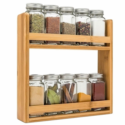 Verbessern Sie Ihre Gewürzorganisation mit diesem CE / EU-zertifizierten Bamboo Spice Jar Rack