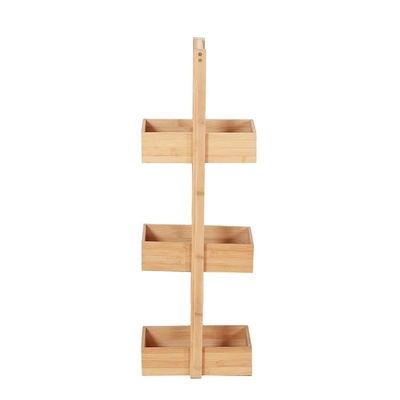 Zeitgenössische Steh-Bamboo-Lagerregal-Lager 3 Stufe