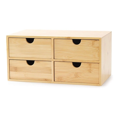 Nachhaltiges Leben Nachhaltige Injektions-Bamboo-Lagerbox mit 2-Stufen-Schubladen Direkt