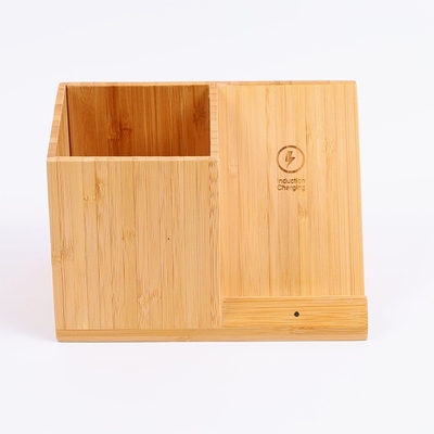 Umweltfreundliche Wohnzimmer-Wireless-Ladebox mit Injektions-Bamboo und Organisator