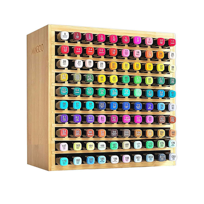 23 x 13.5 x 23cm Bambus Marker Organisator hält 100 Marker Kunstgegenstände Lagerrack