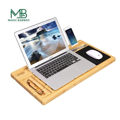 Portabler Telefonhalter Bambus Laptop-Tray Schreibtisch Multifunktionales