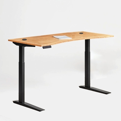 Einzelstufige Lagerhalter Racks Bambus Elektrisch verstellbarer ergonomischer Aufzug Computer Schreibtisch Arbeitstisch