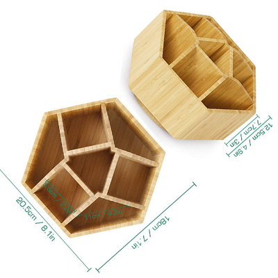 Umweltschonender 18x20.5x12.5 Bamboo Bleistift-Taschen Topf Schreibzeug-Organisator für Büro-Schreibtisch