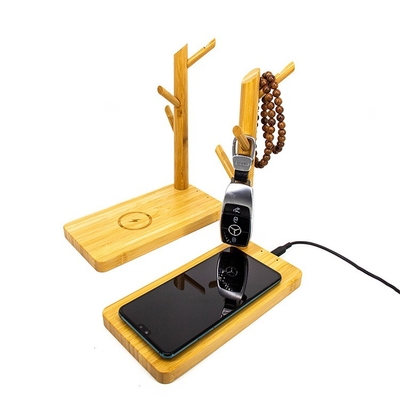 Tragbare USB-Ladestation kundenspezifische Ladestände aus Bambus-Dock für die Lagerung