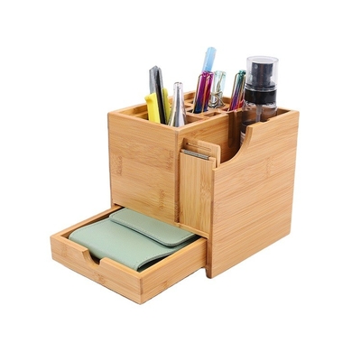 100% natürliches Bambus Holz Büro-Schreibtisch-Speicher mit 1 Schublade Moderner Stil und erschwinglich