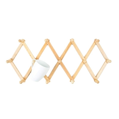 Naturmassiv Bambus Wandmantel Haken für Hängende Handtücher Kleider und Mäntel 86.68x17x5cm