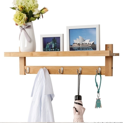 Bequemes Wohnzimmer Lagerhaus Bambus Wand-Haken-Halter mit Oberregal