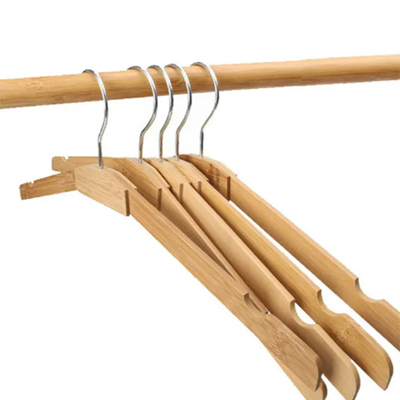 10 Packungen Bambushänger mit 360° drehbaren Haken und Schultergleisen 44x21.5x2cm