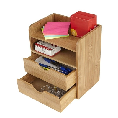 Aufwandlose Organisation 4 Stufe Holzbox Lagerung Schubladen Schrank für Bürobedarf