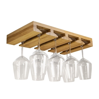 BAMBOO Home Bar Wandmontage Wein Glas Hängende Regal Tasse Hanger Becher Regal Schrank