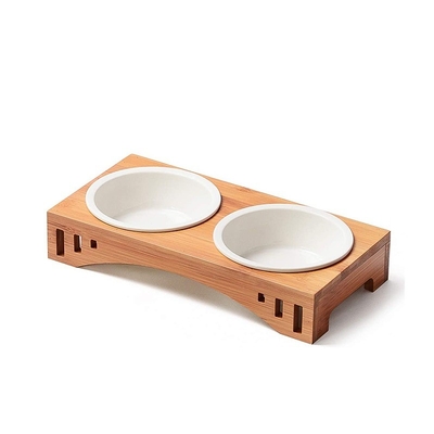BAMBOO Erhöhte keramische Tierschalen für Hunde und Katzen Funktionales Multifunktionsdesign