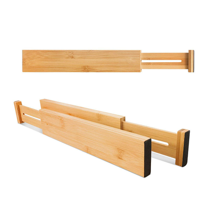 Custom Designs Verstellbare Bambus Holz Schubladen Trennscheiben für personalisierte Organisation