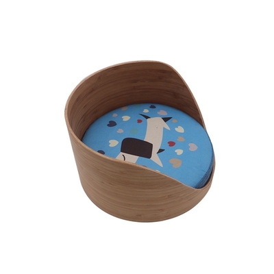 Unzerbrechliche Matratze Bambus beruhigendes Hundebett Runde 28x28x15cm