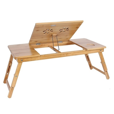 Faltbar verstellbarer Bambus Laptop-Stand Schreibtisch nachhaltiges Holz Custom