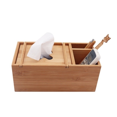 Spezielles Design Gewebebox Organisator Bambus-Speicherbox für Gewebehalter verwendet