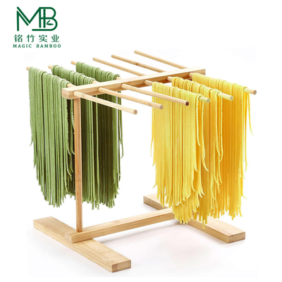 Bamboo-Pasta-Trocknungsregal mit Übertragungsstange für Restaurants