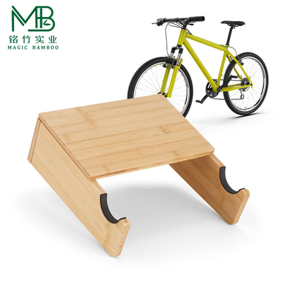 Wandmontiertes Indoor-Fahrradträger aus Bambus für MTB und Straßenfahrräder